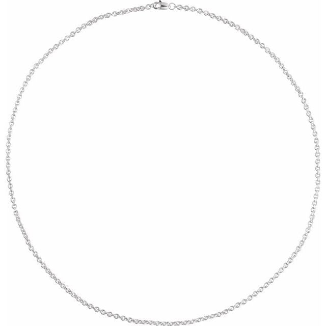Sterling Silver 2.4 mm Cable 16' Chain