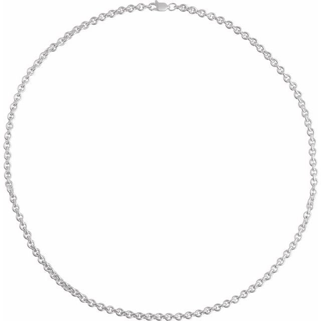 Sterling Silver 4 mm Cable 18' Chain