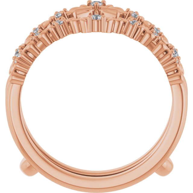 14K Rose 1/6 CTW Natural Diamond Ring Guard
