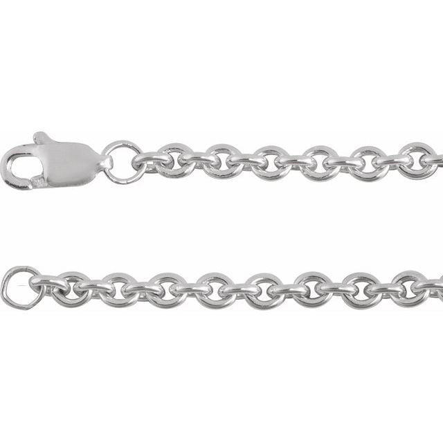 Sterling Silver 2.8 mm Cable 16' Chain
