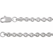 Sterling Silver 2.8 mm Cable 18' Chain