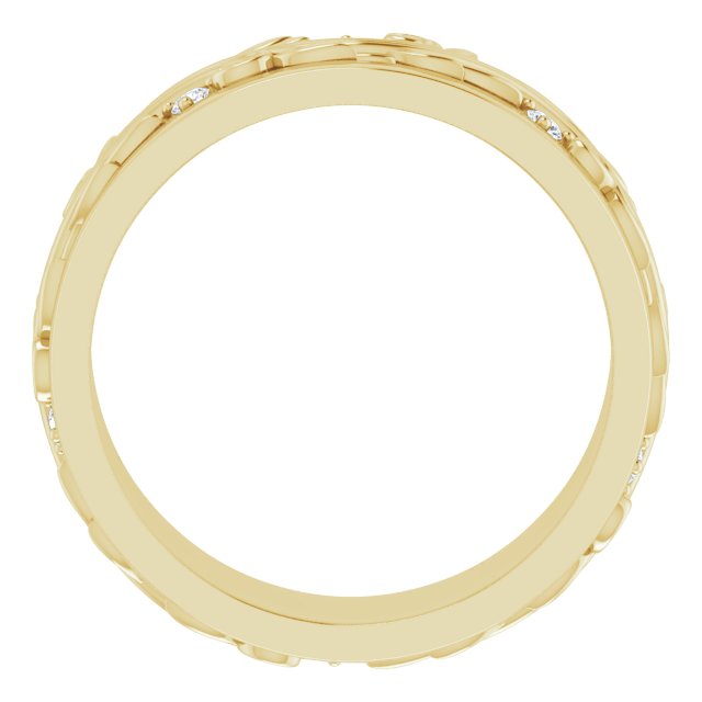 14K Yellow 1/4 CTW Natural Diamond Band