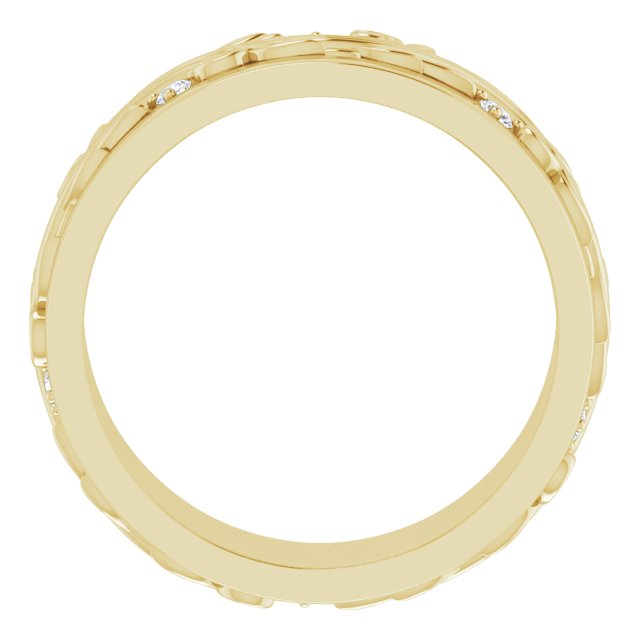 14K Yellow 1/4 CTW Natural Diamond Band Size 10