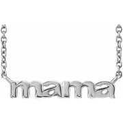 Sterling Silver Mama 18' Necklace