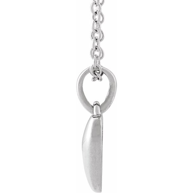 Sterling Silver Puffed Heart 16-18' Necklace