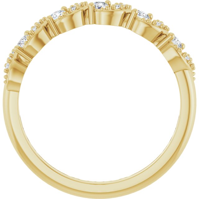 14K Yellow 1/5 CTW Natural Diamond Five-Stone Anniversary Band