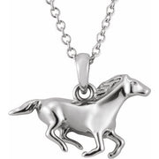 Sterling Silver Horse 16-18' Necklace