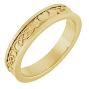 14K Yellow 2.6 mm Claddagh Band