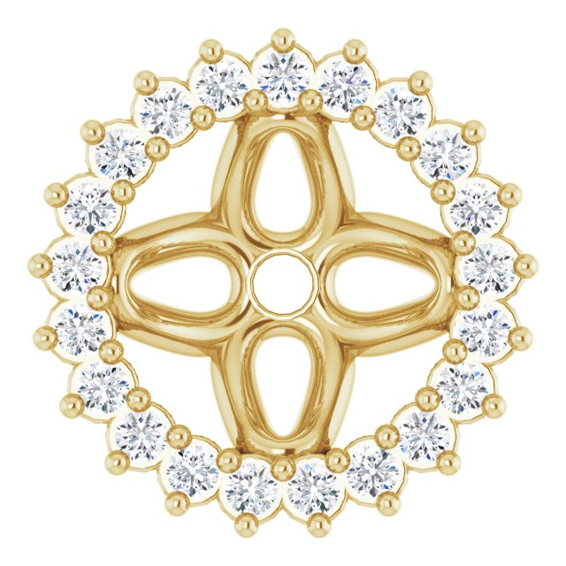 14K Yellow 1/6 CTW Natural Diamond Earring Jackets