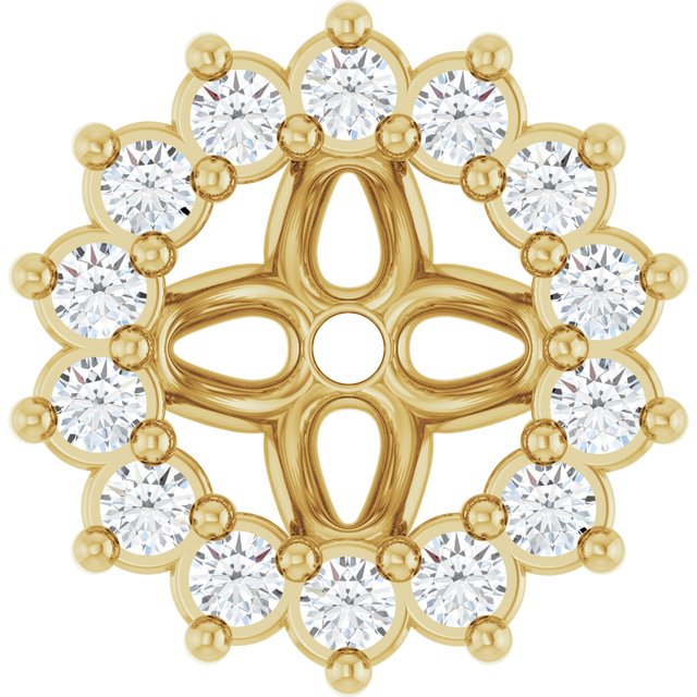 14K Yellow 1/10 CTW Natural Diamond Earring Jackets