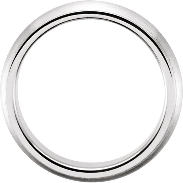 14k White 5 Mm Grooved Band With Satin Finish Size 11