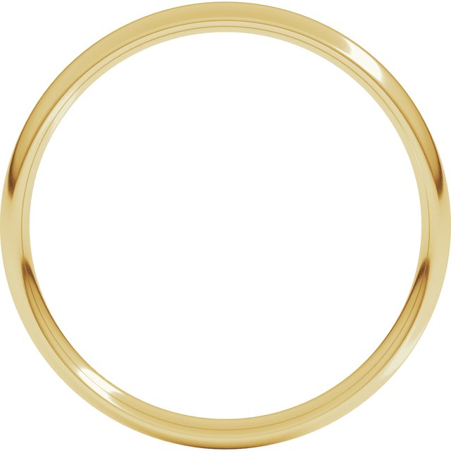 18k Yellow 3 Mm Lightweight Comfort-fit European-style Band Size 7