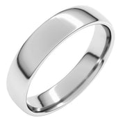 14k White 5 Mm Lightweight Comfort-fit European-style Band Size 8.5