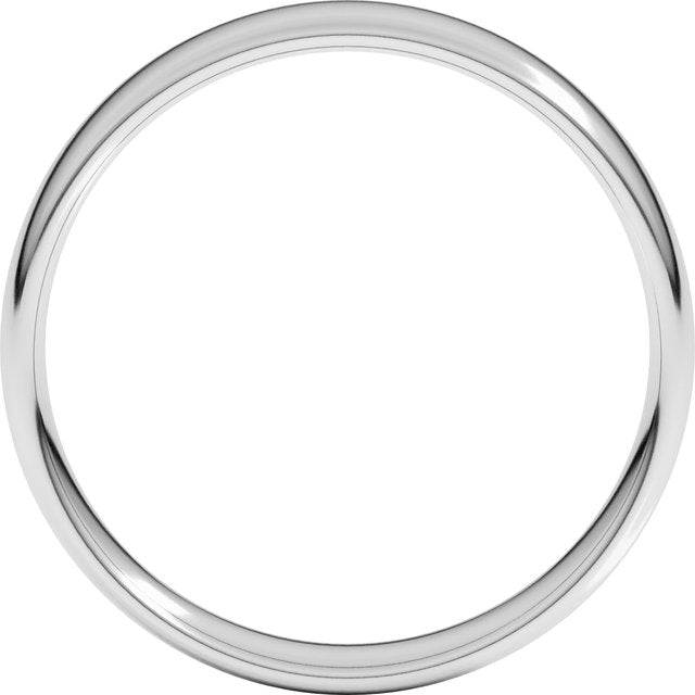 14K White 5 mm Comfort-Fit Lightweight European-Style Band Size 8