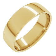 14k Yellow 7 Mm Lightweight Comfort-fit European-style Band Size 7