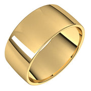 14K Yellow 10 mm Comfort-Fit Lightweight European-Style Band Size 12