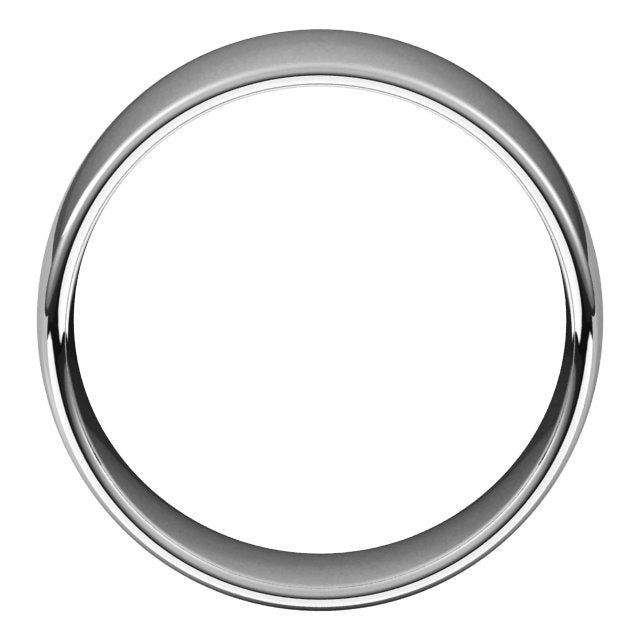 14K White 10 mm Comfort-Fit Lightweight European-Style Band Size 8.5