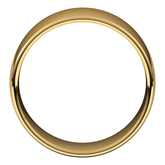 14K Yellow 10 mm Comfort-Fit Lightweight European-Style Band Size 12