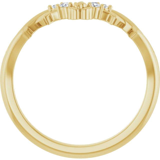 14k Yellow .04 Ctw Natural Diamond Ring Enhancer