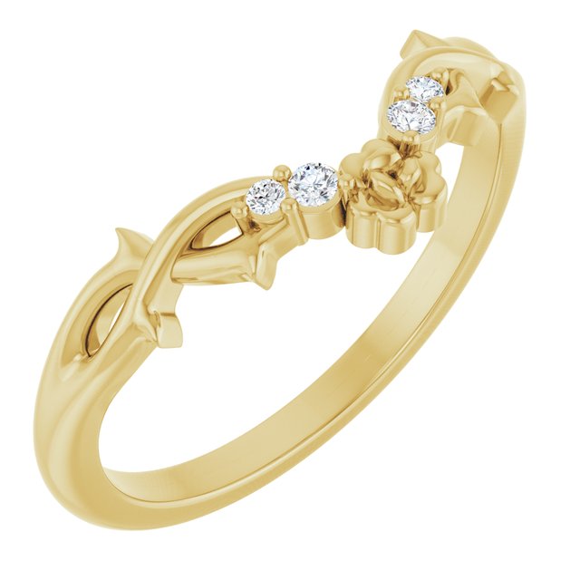 14k Yellow .04 Ctw Natural Diamond Ring Enhancer