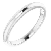 14K White Band for 6.5 mm Round Ring