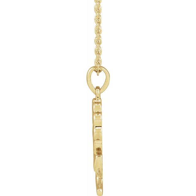 14K Yellow Flower 16-18' Necklace