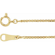 18K Yellow 1 mm Box 18' Chain