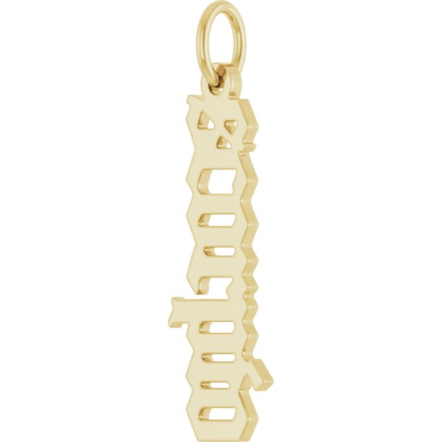 14K Yellow Gothic Scorpio Pendant