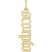 14K Yellow Gothic Scorpio Pendant