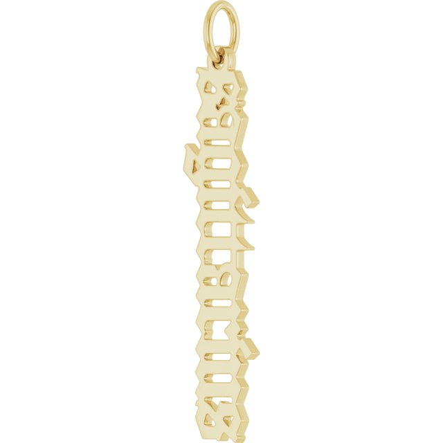 14K Yellow Gothic Sagittarius Pendant