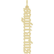 14K Yellow Gothic Sagittarius Pendant