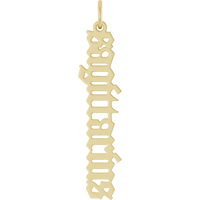 14K Yellow Gothic Sagittarius Pendant