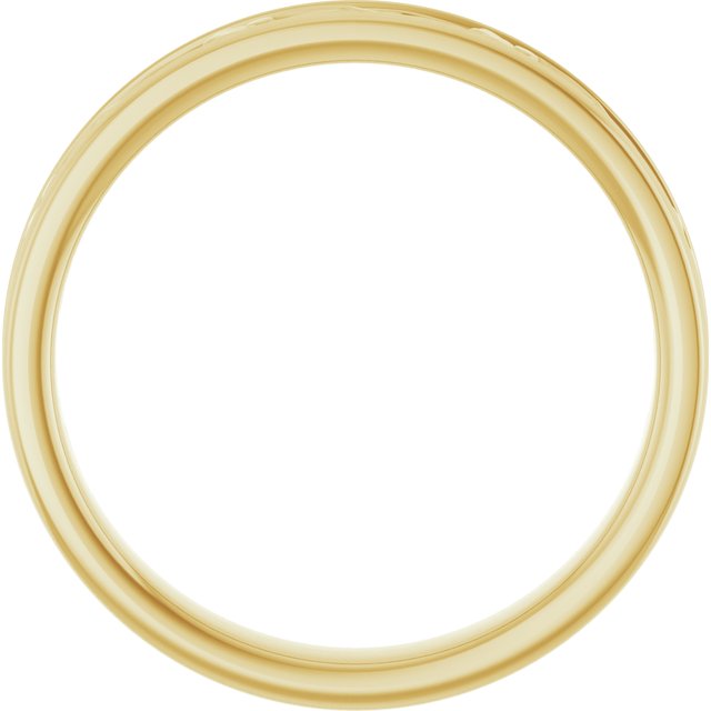 14K Yellow 3 mm Floral Band Size 7