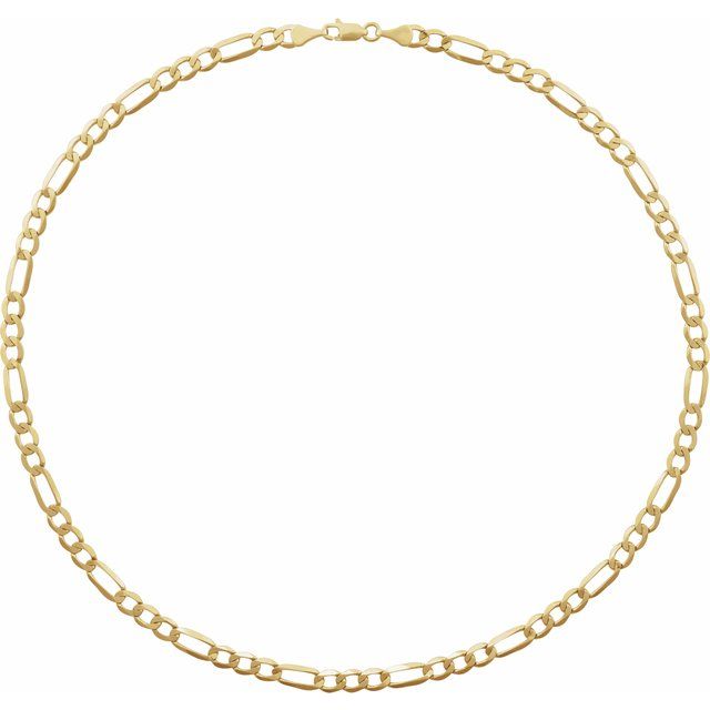 14K Yellow 5.5 mm Figaro 8' Chain