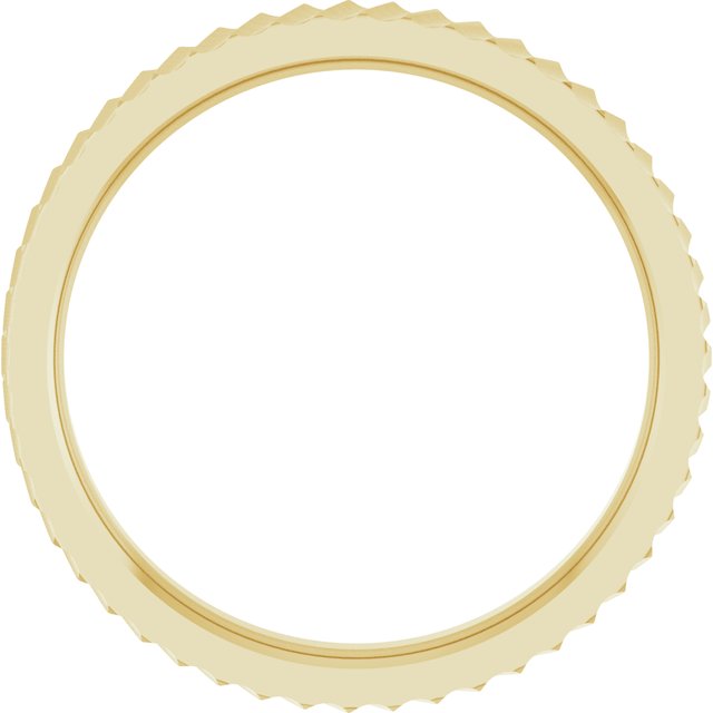 14K Yellow 2.5 mm Patterned Band Size 7
