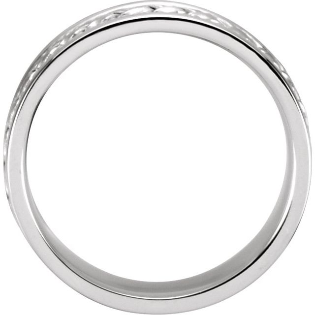 14K White 6.75 mm Woven Band Size 11.5