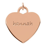 14K Rose Posh Mommy® Engravable Heart Pendant