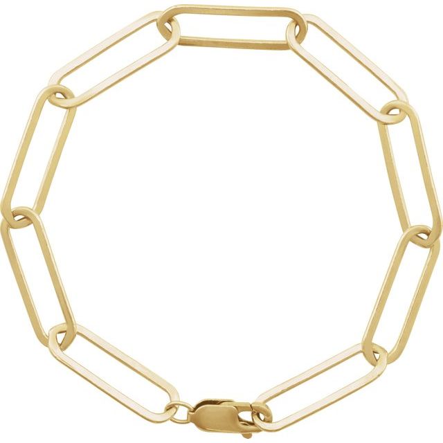 14K Yellow 6.2 mm Paperclip-Style 7' Chain