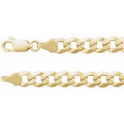 14K Yellow 7 mm Curb 20' Chain
