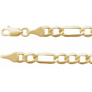 14K Yellow 5.5 mm Figaro 8' Chain