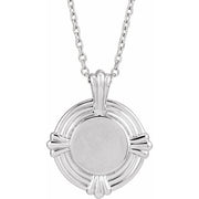 Sterling Silver Engravable Sculptural 16-18' Necklace