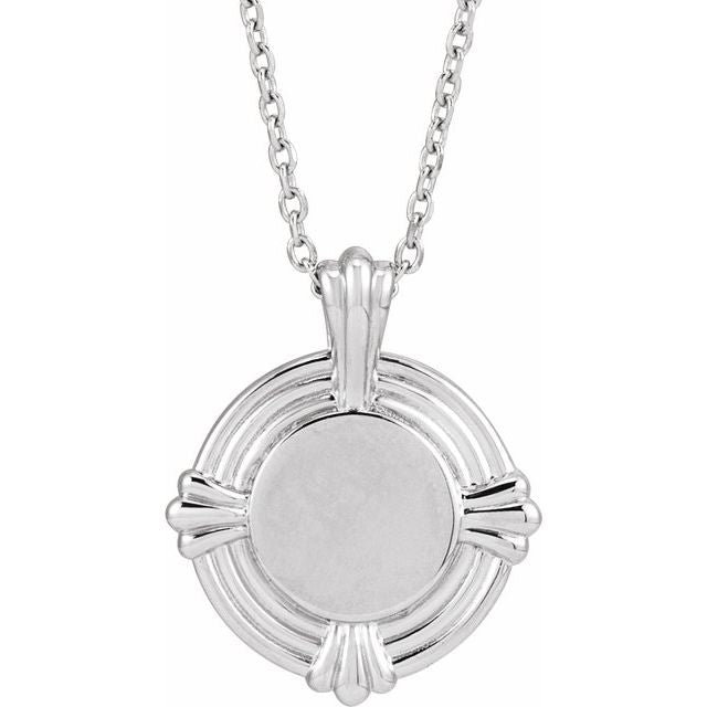Sterling Silver Engravable Sculptural 16-18' Necklace
