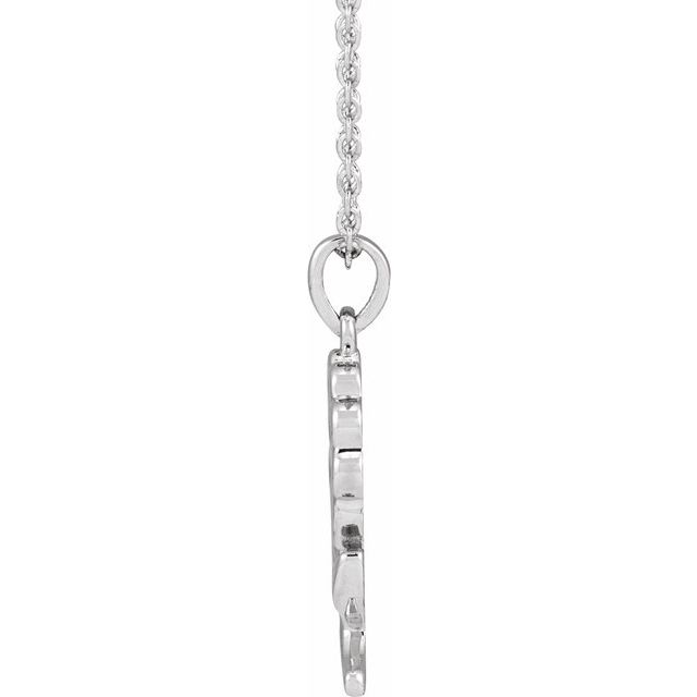 Sterling Silver Flower 16-18' Necklace