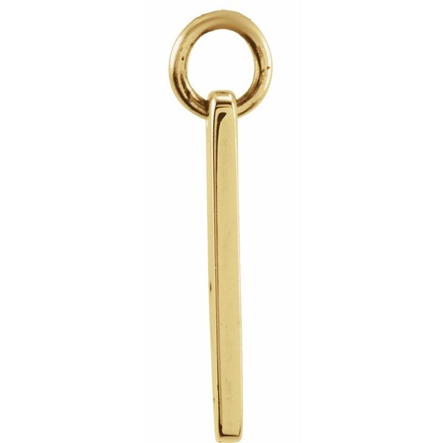 18k Yellow Vermeil Be Posh® Engravable Rectangle Pendant