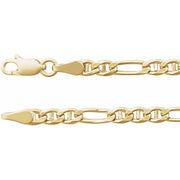 14K Yellow 3.95 mm Hollow Anchor 8' Chain