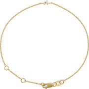 14K Yellow .04 CTW Natural Diamond Link 7' Bracelet