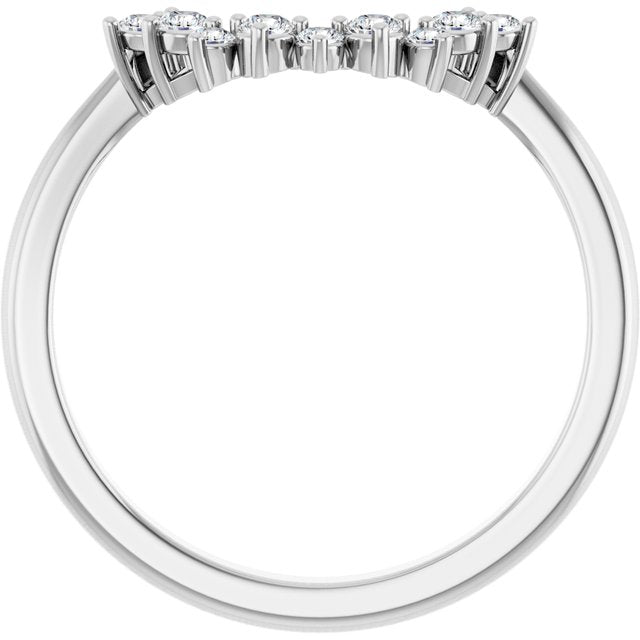 14K White 1/5 CTW Natural Diamond Matching Band