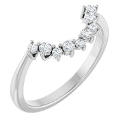 14K White 1/5 CTW Natural Diamond Matching Band