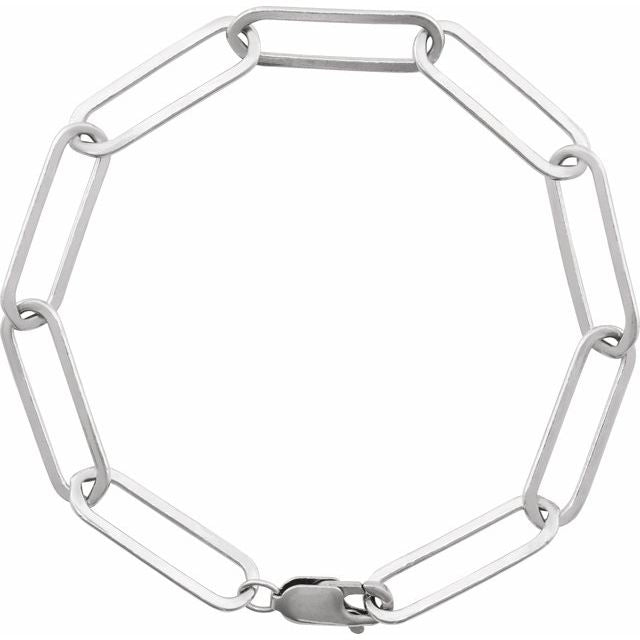 Sterling Silver 6.2 mm Paperclip-Style 7' Chain