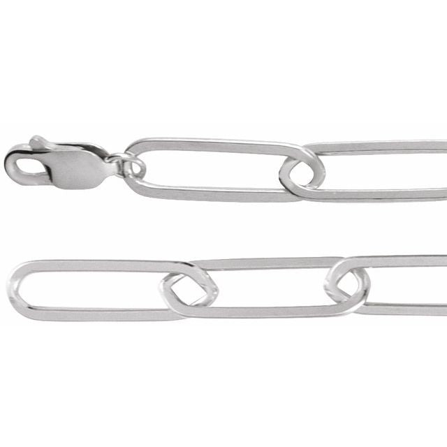 Sterling Silver 6.2 mm Paperclip-Style 20' Chain